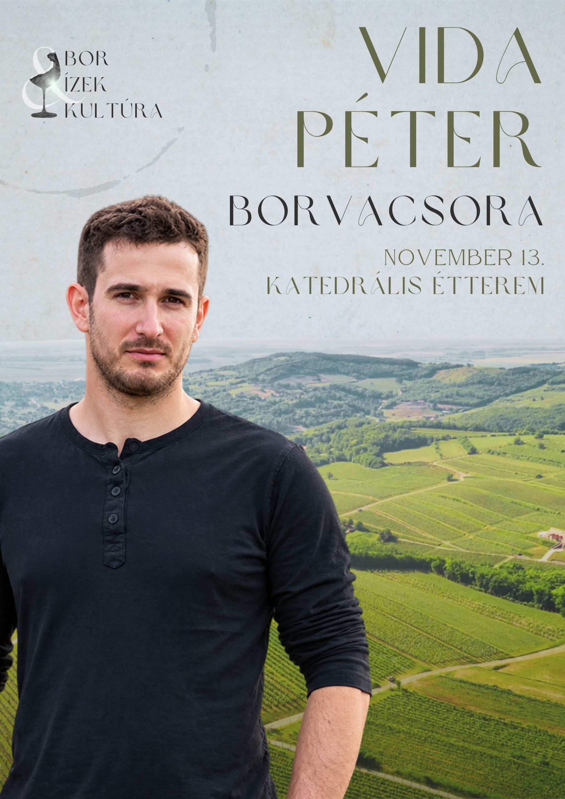 Borvacsora esemény grafika