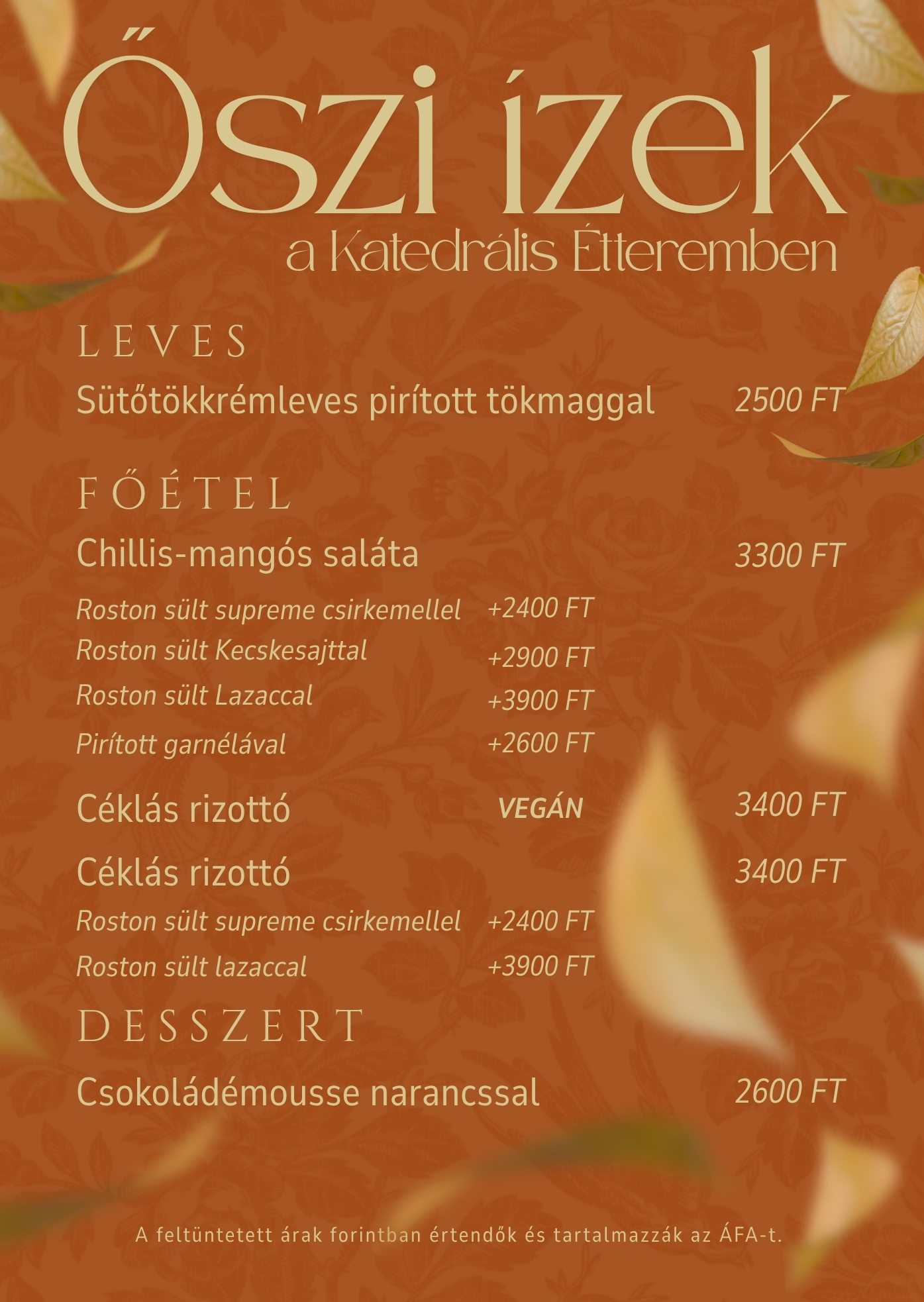 Őszi ízek esemény grafika